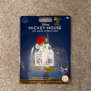 Disney Mickey Mouse Pin with Red and Gold Accents